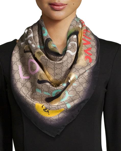 gucci schal sale|gucci silk scarf sale.